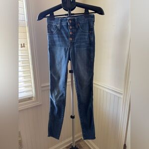 Madewell Dark Blue Button-Fly Skinny Jeans Size 24